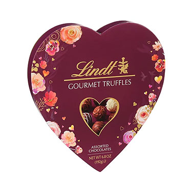 Lindt Valentines Day Gourmet Truffles 12ct Heart Box