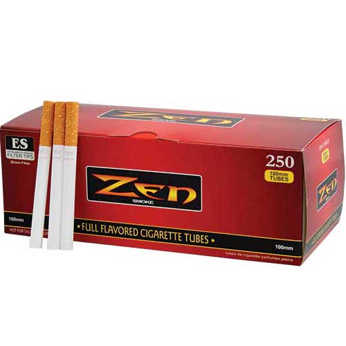 Zen White Light Blue King Size Tubes – 250 Count Box (5 Boxes Total)