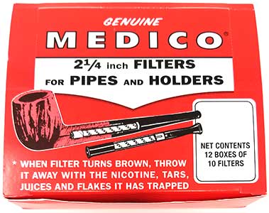 Medico Pipe Filters 2 1 4 12 boxes of 10 each