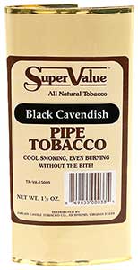 Super Value Black Cavendish Pipe Tobacco 6 Pack